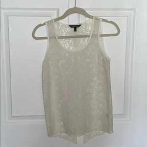 Express Lace Split Back Tank Top